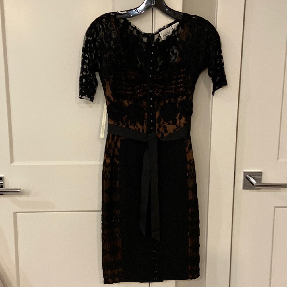 Anthropologie black lace dress